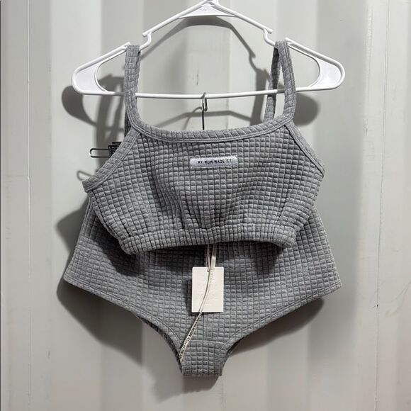 My Mum Made It Gray Textured Women's Intimate Set Pajamas - Picture 1 of 5